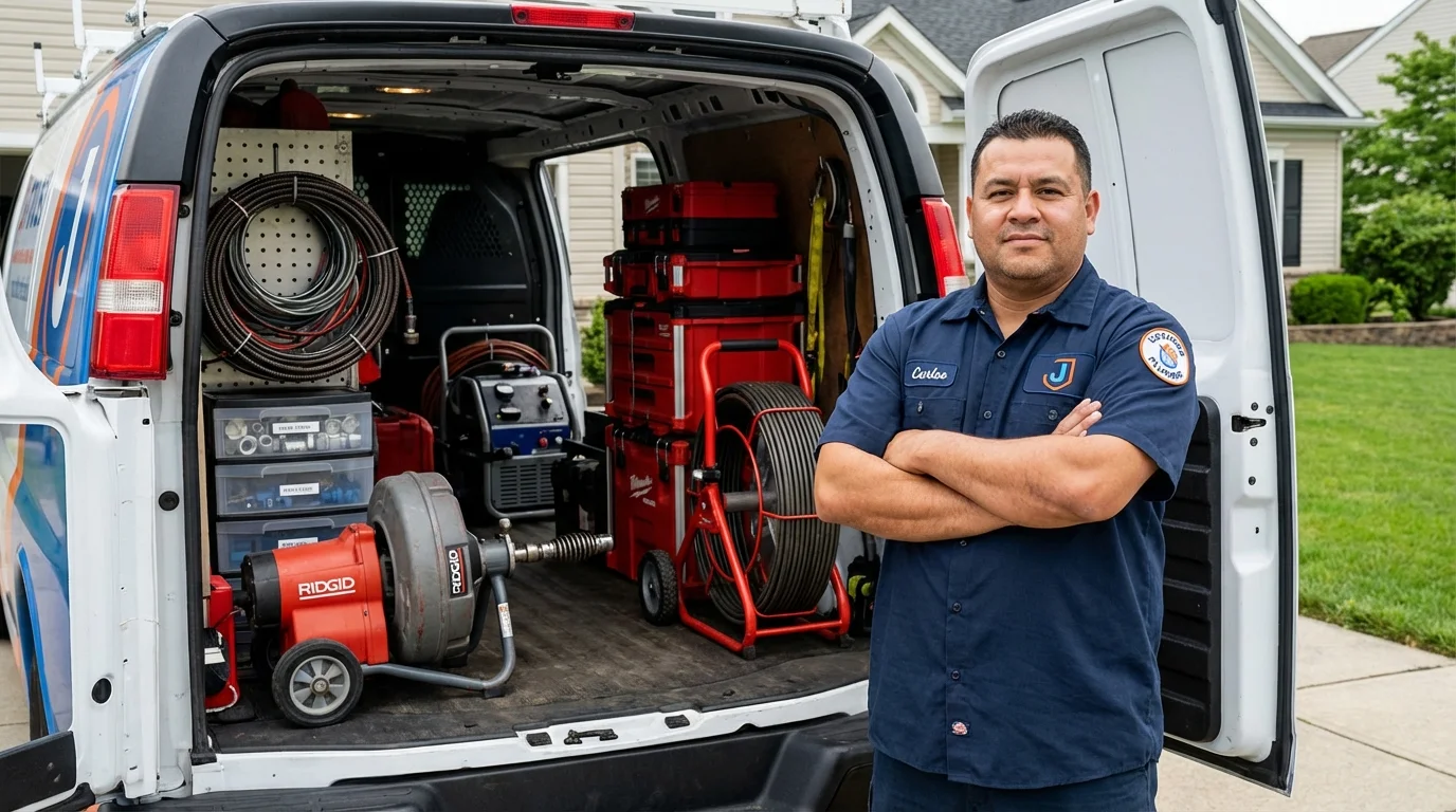 Professional drain cleaning equipment and Johns Plumbing LLC plumber in Oxnard