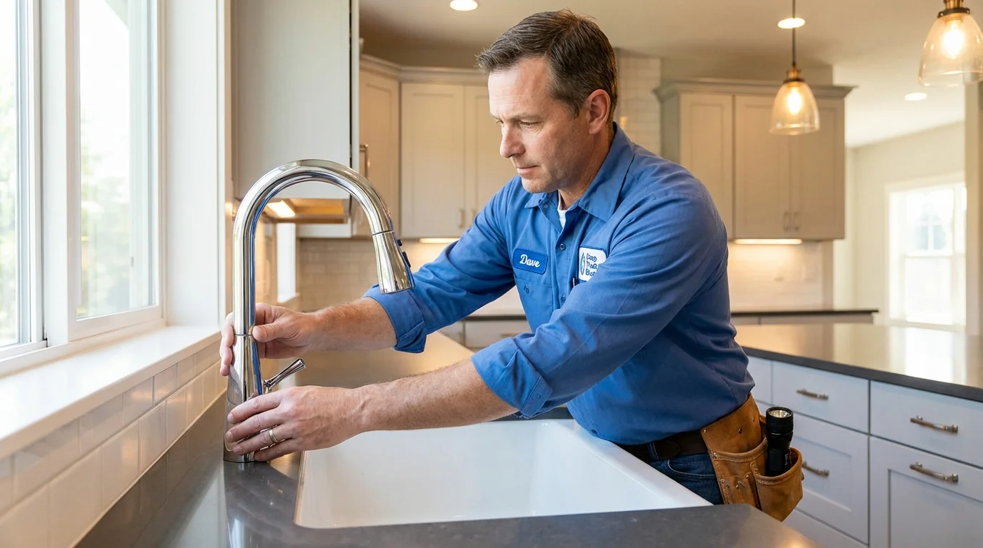Kitchen faucet installation by Johns Plumbing LLC in Oxnard