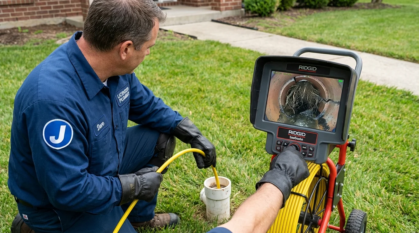 Sewer camera inspection being performed by Johns Plumbing LLC in Oxnard